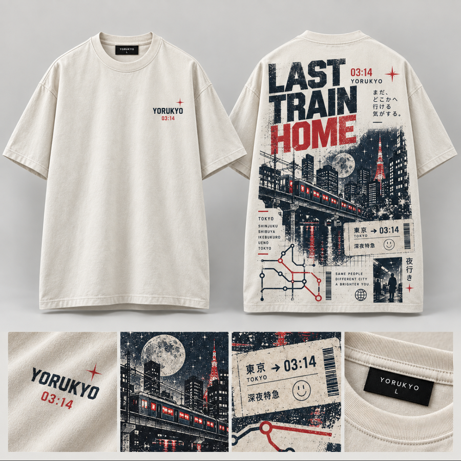 Last Train Home Graphic T-Shirt — Cream