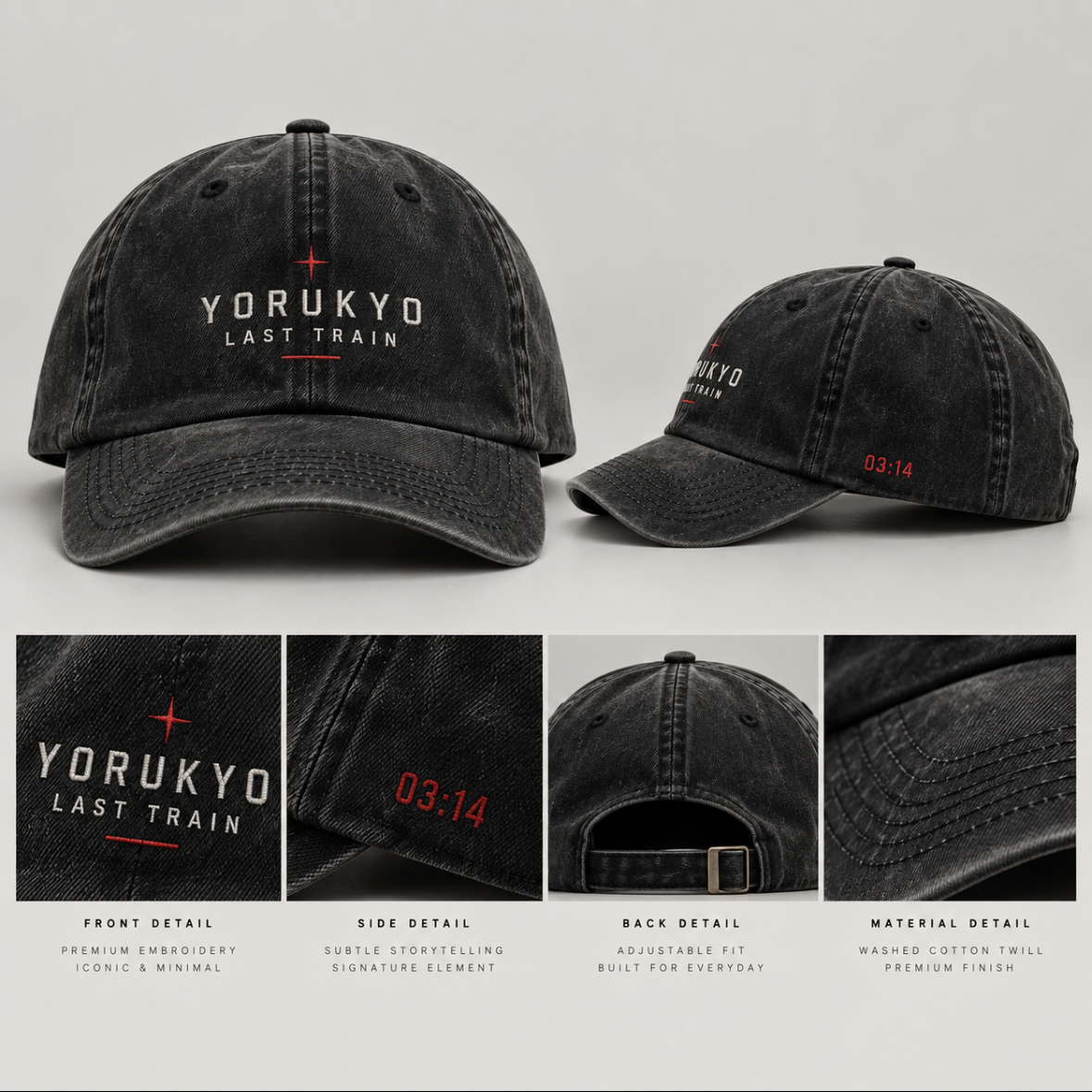 Last Train Cap — Washed Black