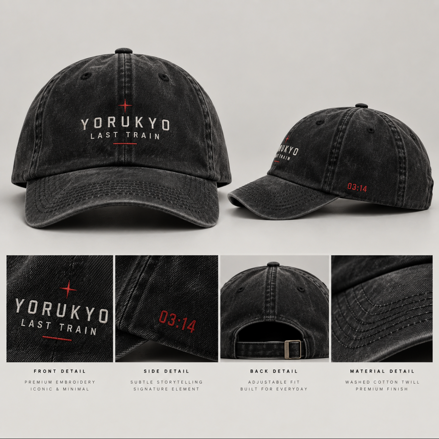 Last Train Cap — Washed Black